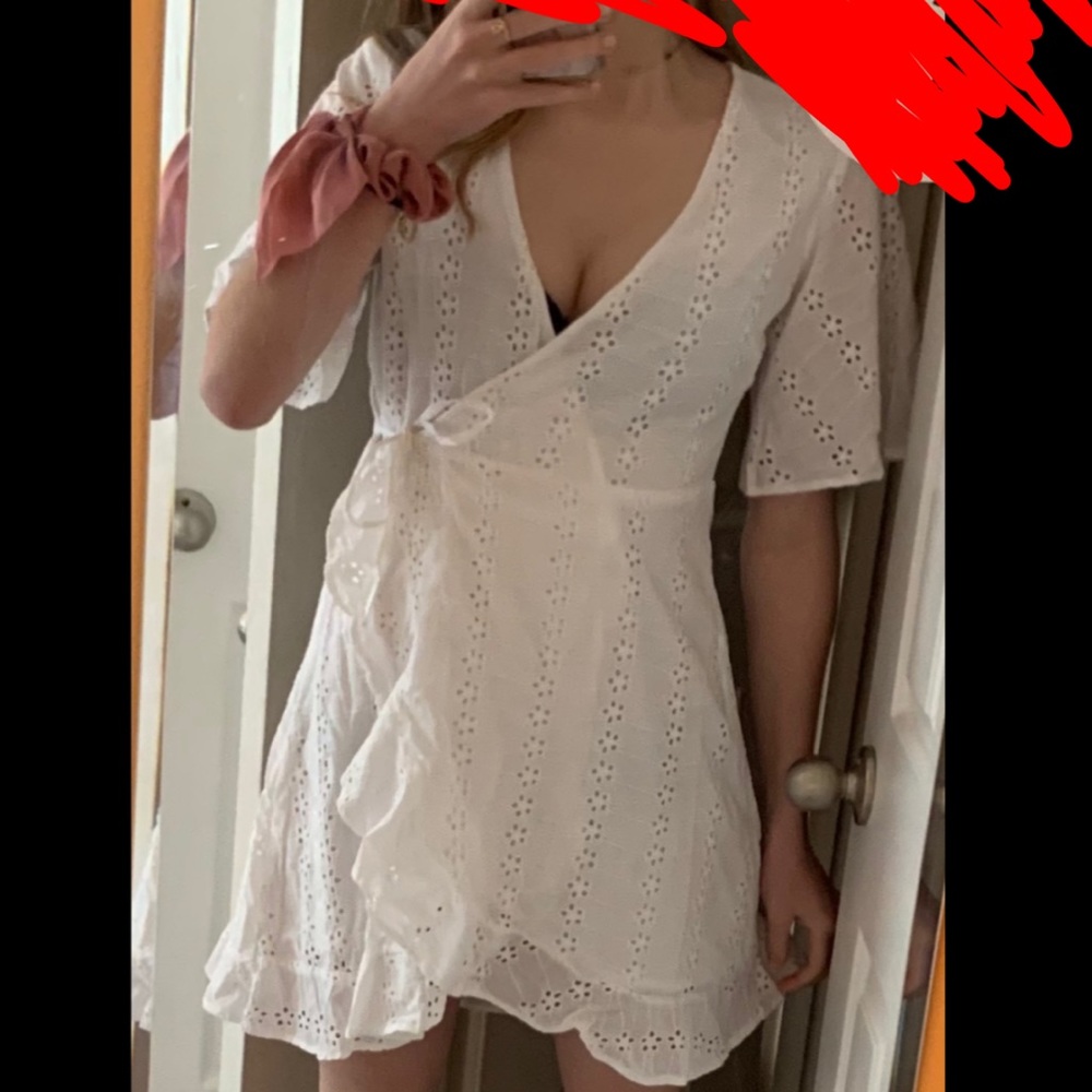 White Coverup/ Casual Dress